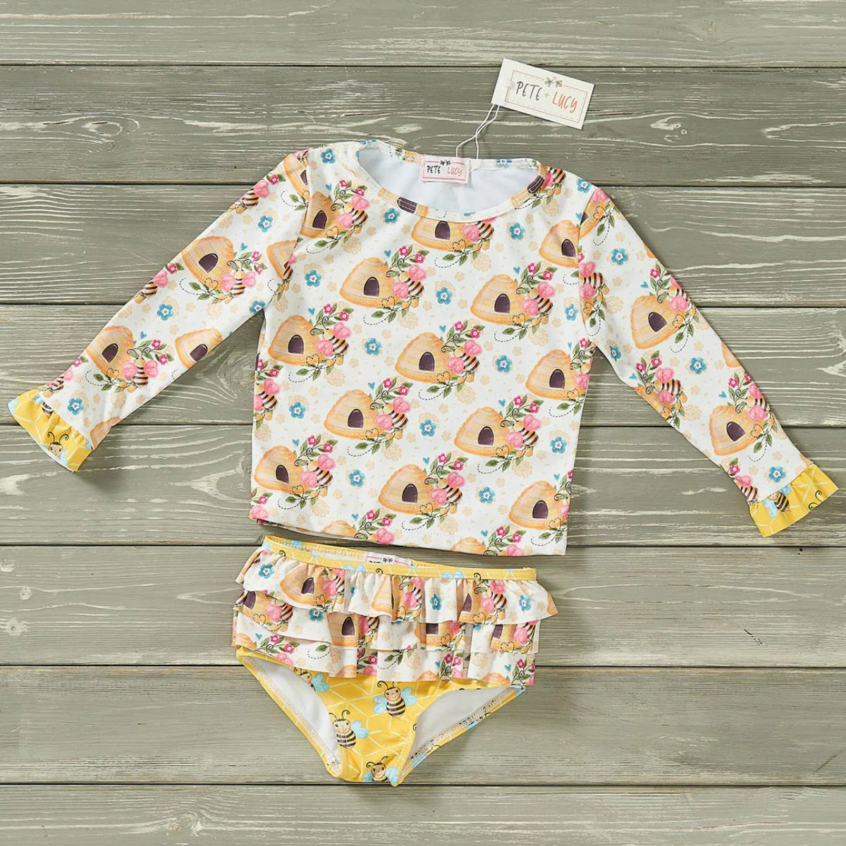 Sweet as honey two piece swim suit - Bella June's Boutique