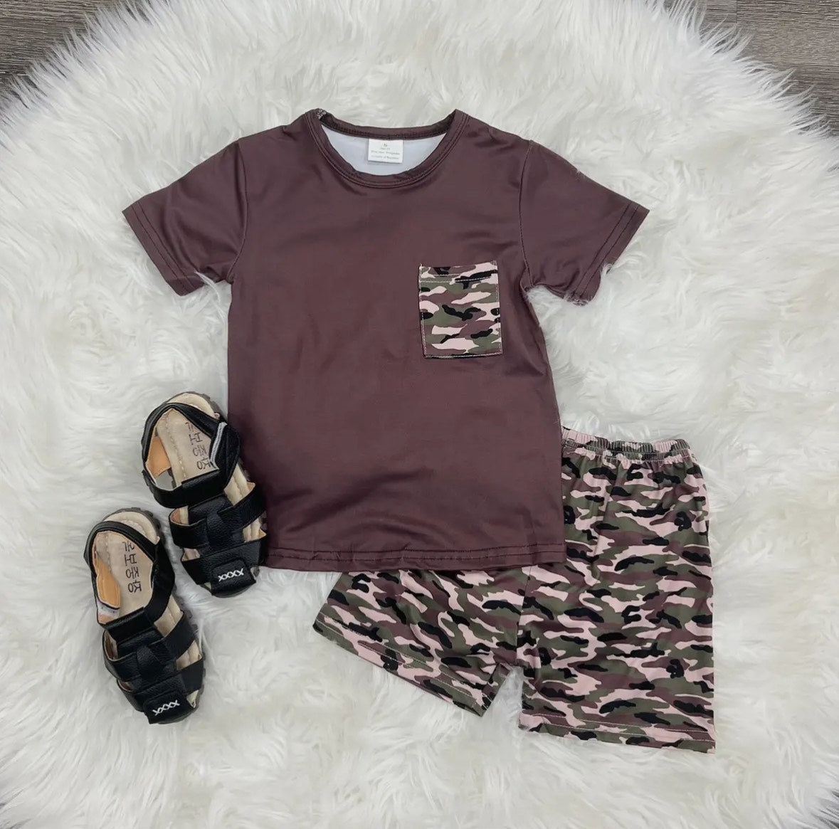 Brown Camo 2 Piece Set - Bella June's Boutique