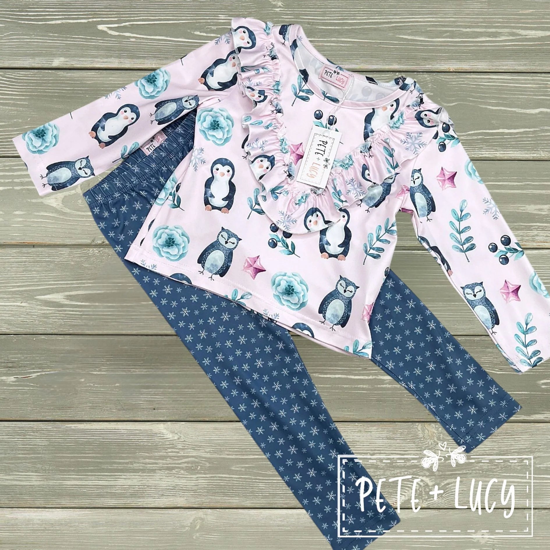 Penguin and Friends pant set - Bella June's Boutique