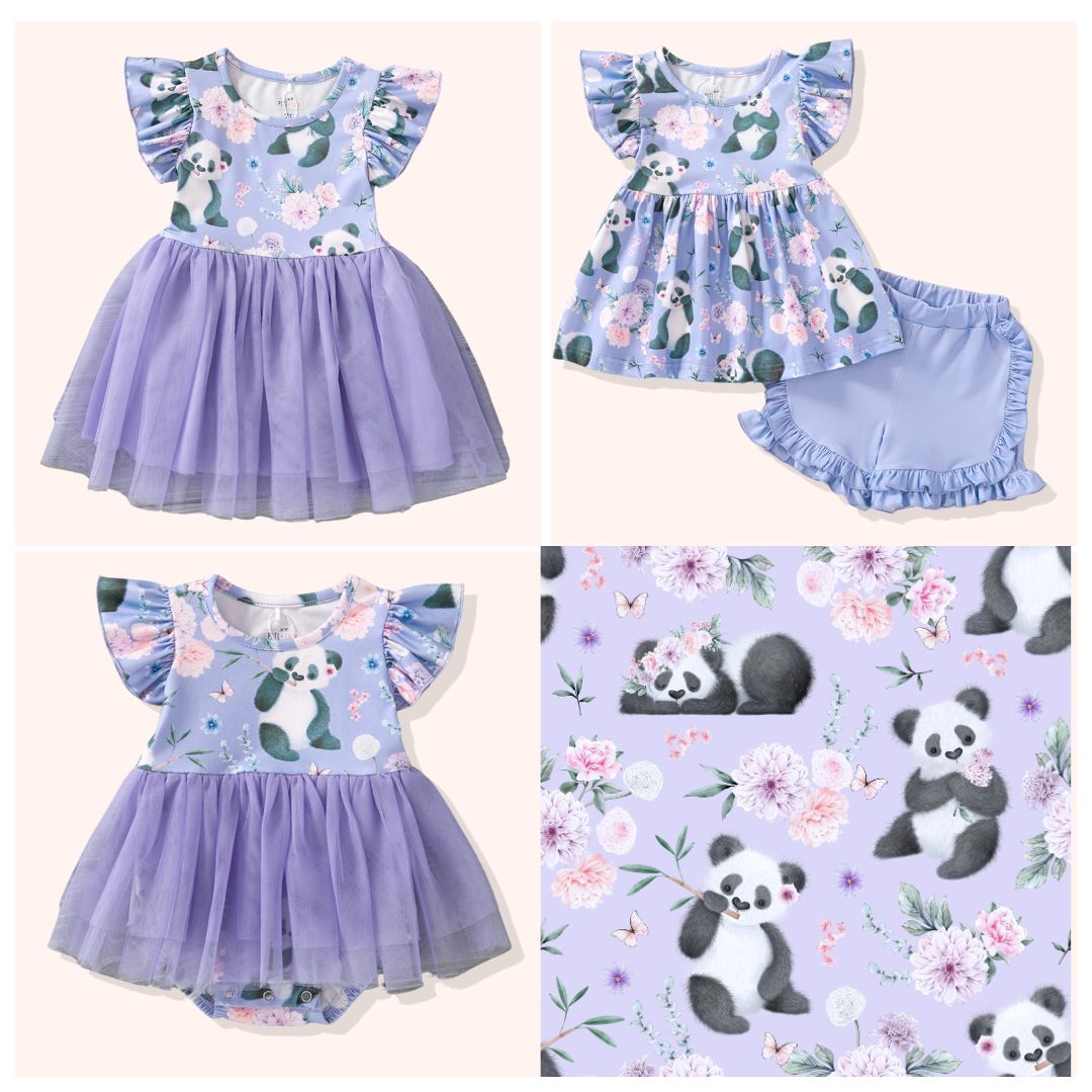 Pretty Pandas Dress - Bella June's Boutique