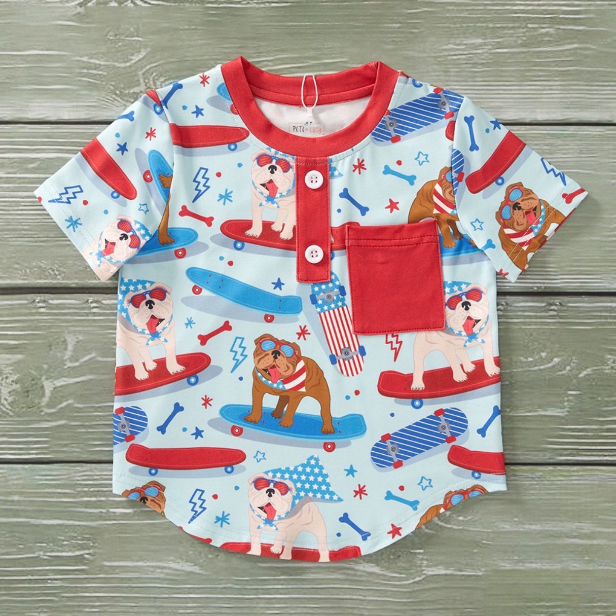 Red, white, and Blue Crew Boys - Bella June's Boutique