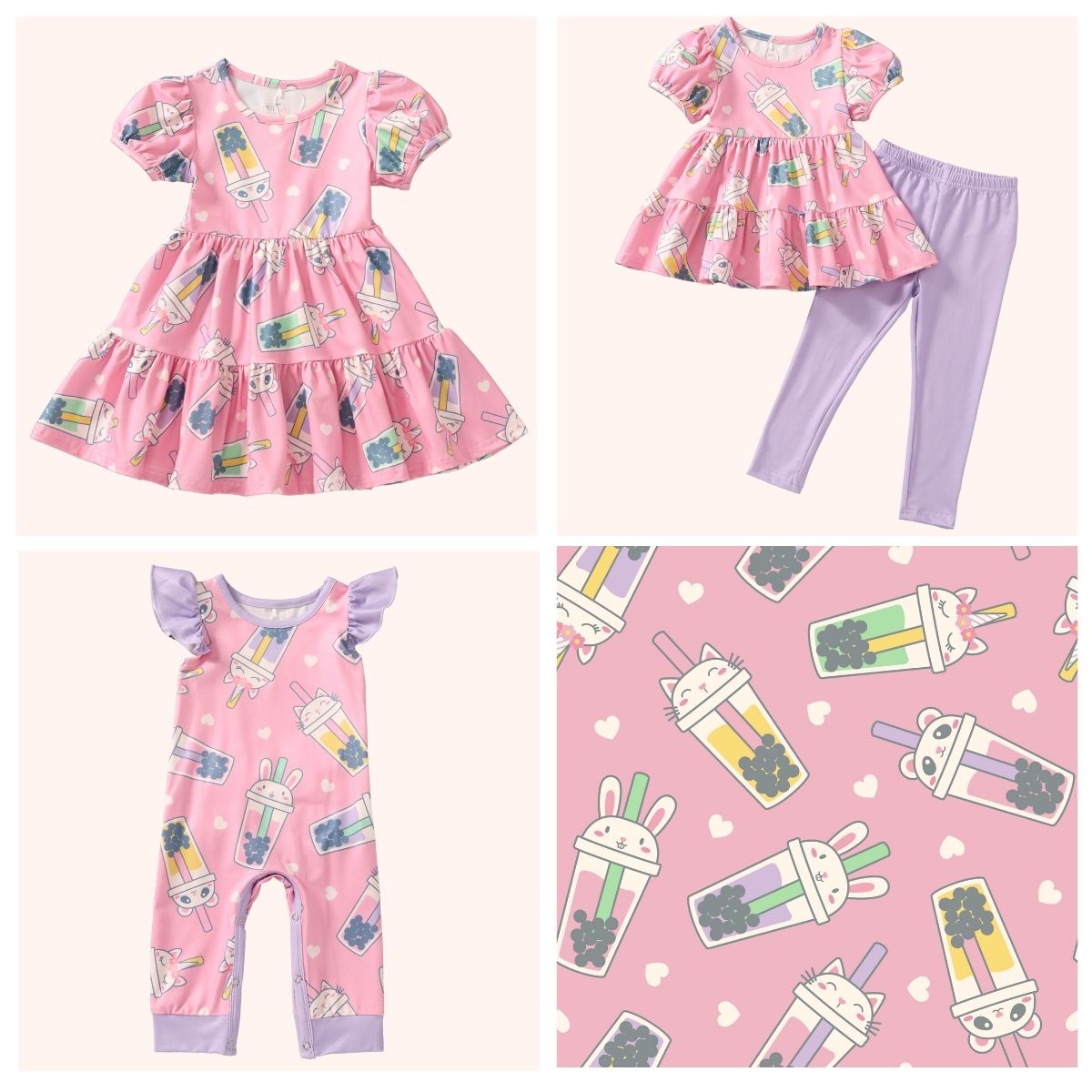 Bubble Tea Romper - Bella June's Boutique