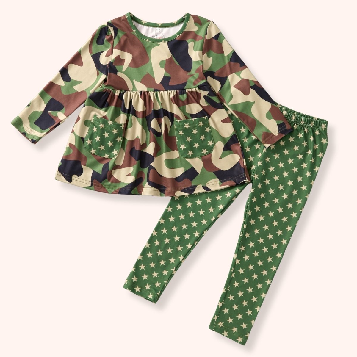 Camo Crew Girls Outfit - Bella June's Boutique