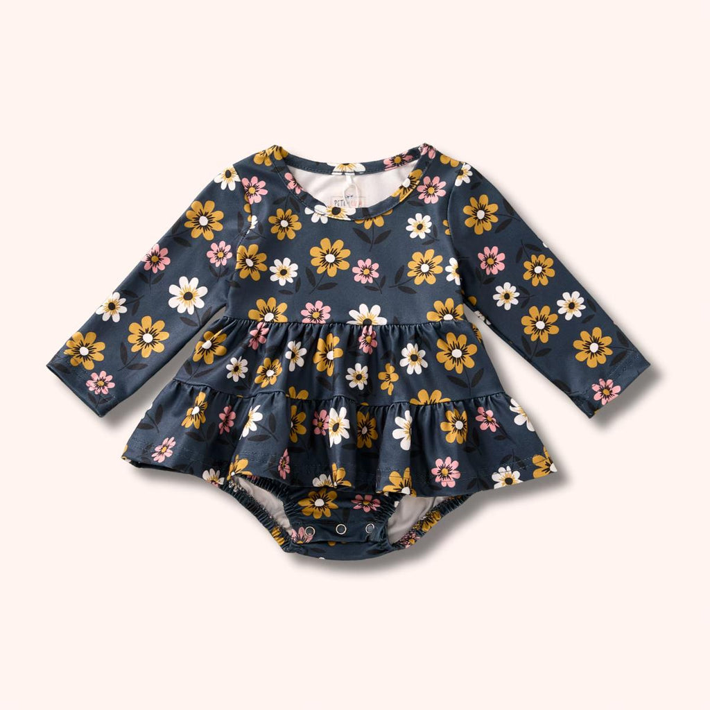 Golden Bouquet Romper - Bella June's Boutique