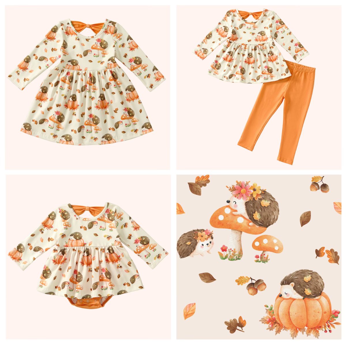 Hedgehog hollow romper - Bella June's Boutique