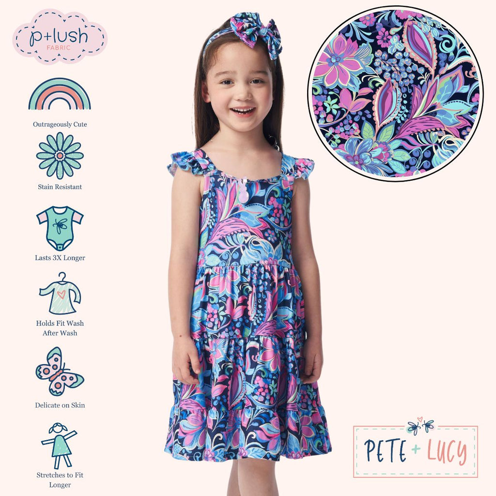 Lovely Lilies Girl Dress - Bella June's Boutique