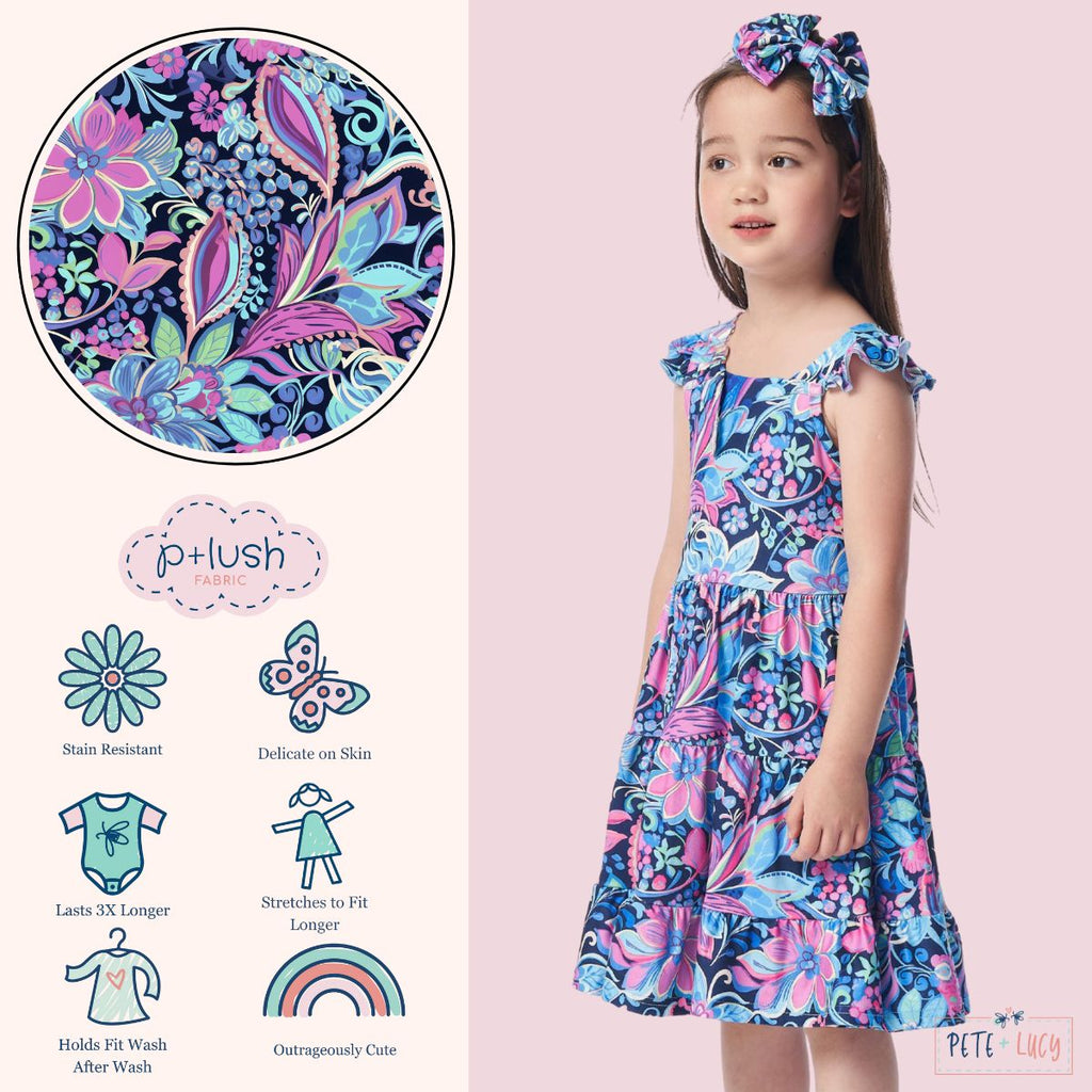 Lovely Lilies Girl Dress - Bella June's Boutique