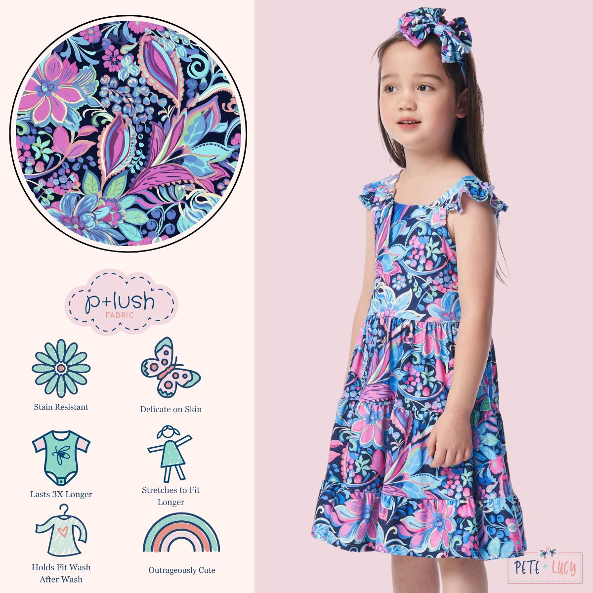 Lovely Lilies Girl Dress - Bella June's Boutique