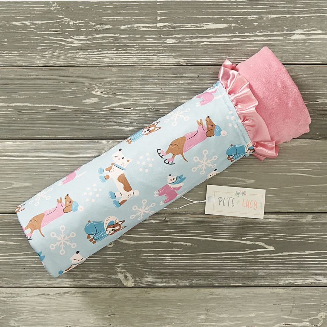 Frosty paws minky blanket - Bella June's Boutique