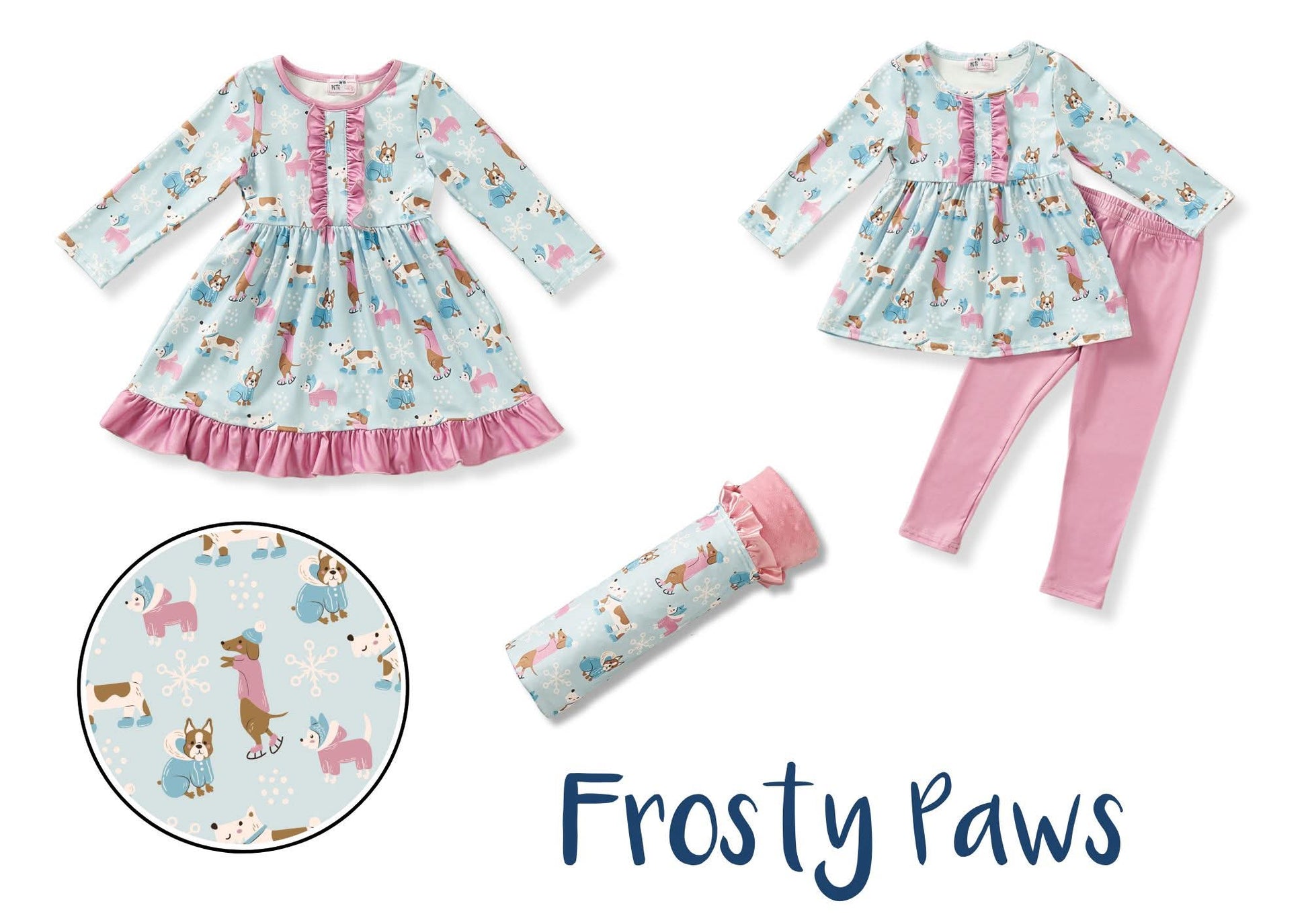Frosty paws minky blanket - Bella June's Boutique